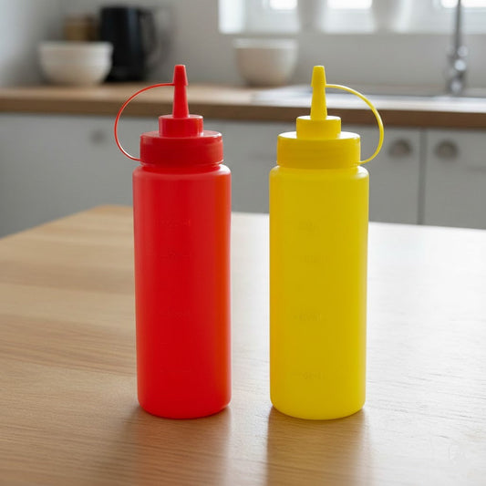 2PCs Plastic Ketchup Bottle Set