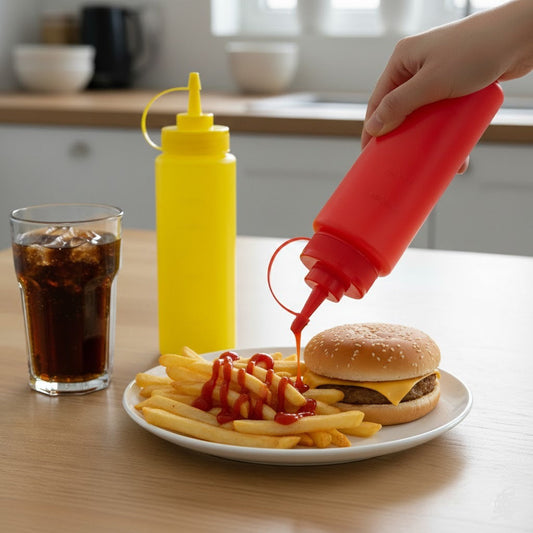 2PCs Plastic Ketchup Bottle Set